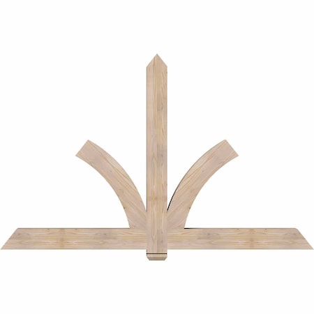 Ekena Millwork Redmond Smooth Timber Gable Bracket, Douglas Fir, 84"W x 53"H x 5 1/2"D x 5 1/2"F, 15/12 Pitch GBW084X53X0606RED00SDF